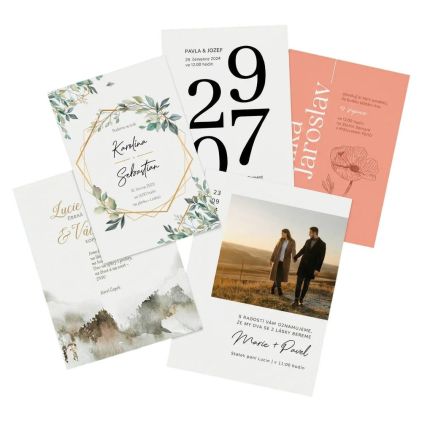 Nejlevnější tisk svatebního oznámení online do 7 dnů výhodně